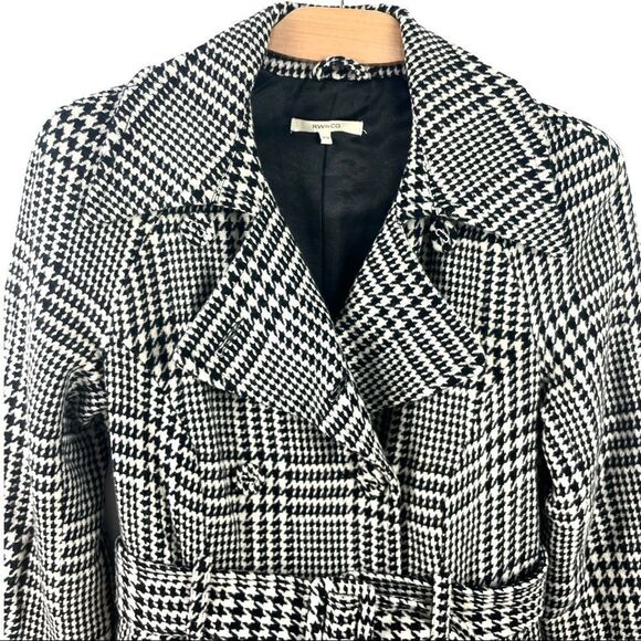 𝅺RW & Co Houndstooth Belted Wool Coat Size M - Picture 4 of 11